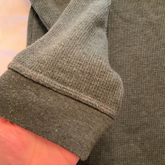 LL Bean Men's 2XLT Fleece Henley Katahdin Iron Works Green - Picture 6 of 9